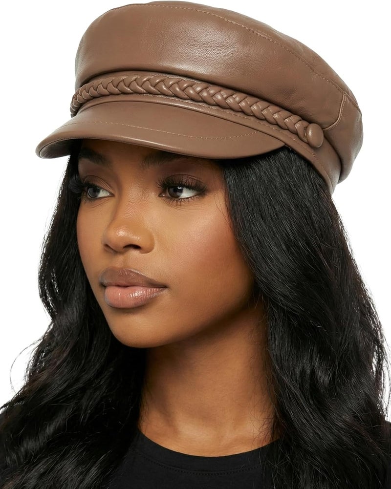 Funky Junque Newsboy Hat for Women – Trendy Greek Fisherman Cap, Classic Women's Baker Boy Newsies Hat, Ladies Fashion Caps - Image 1